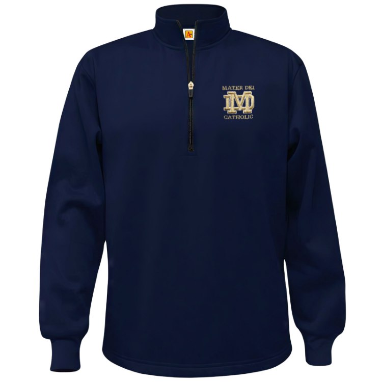 Picture of S Perf Navy MD Fleece Quarter-Zip Sweatshirt
